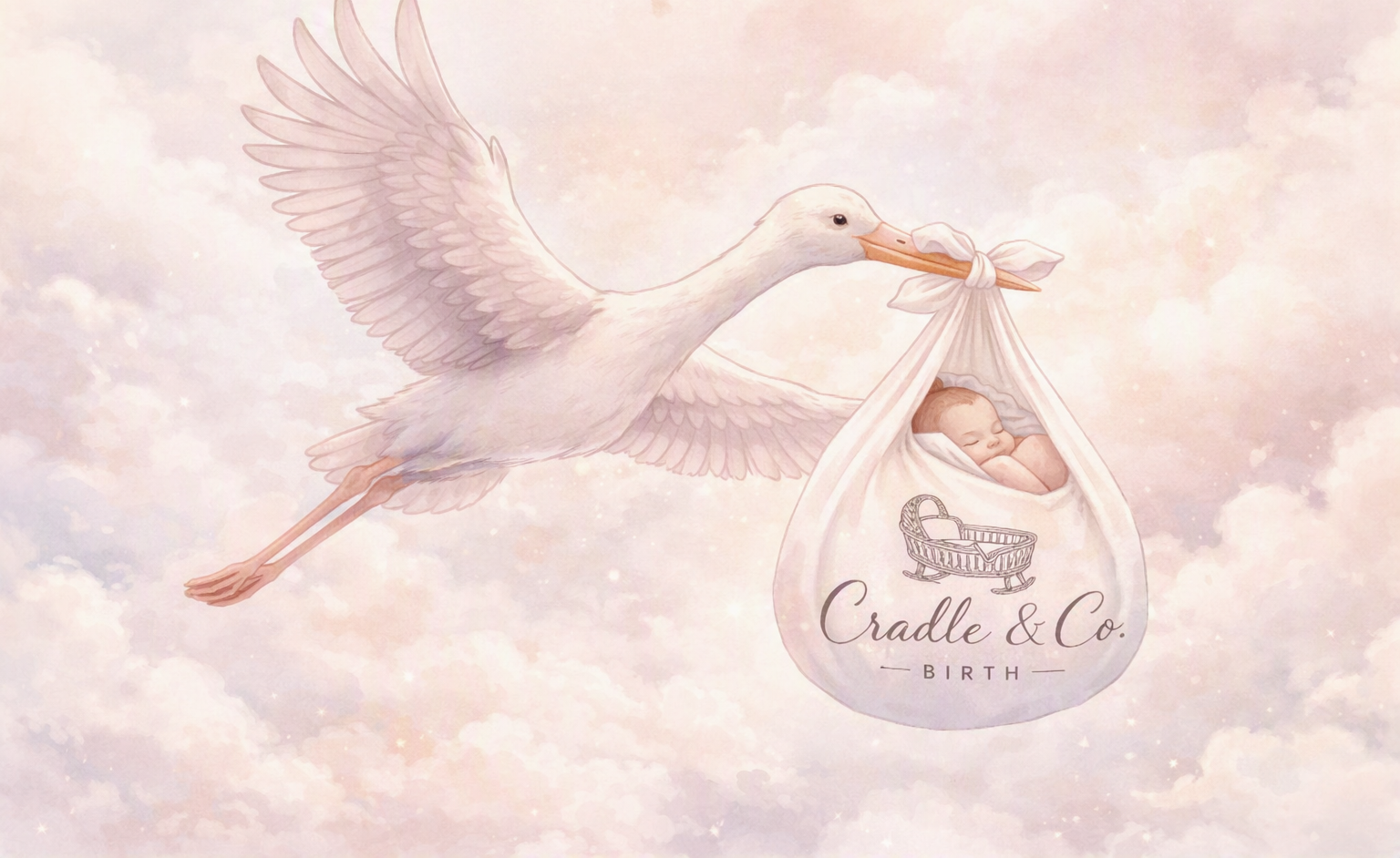 Cradle and Co Birth illustration representing pregnancy birth and postpartum support